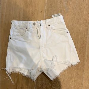Zara high waisted white short